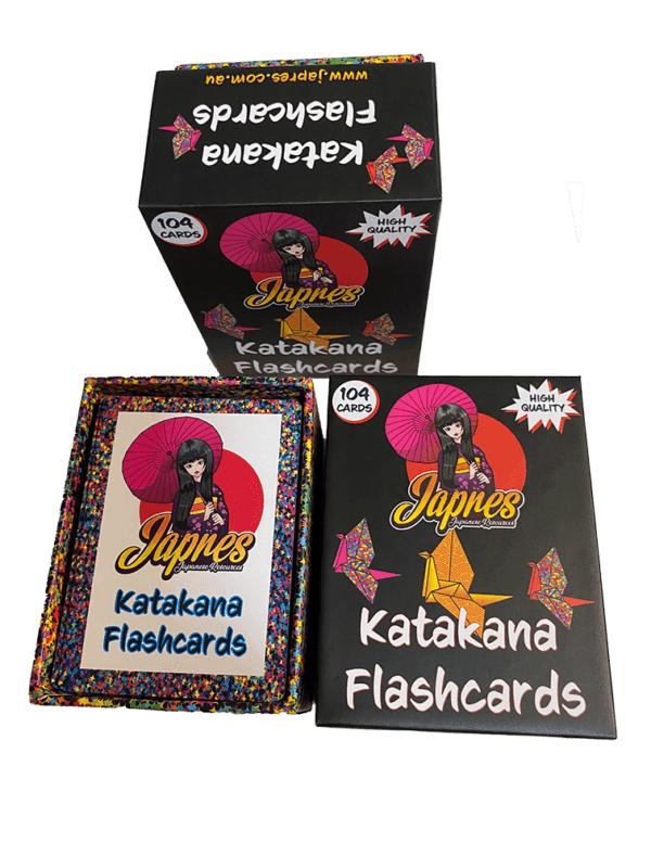 Katakana Japanese Flashcards in Box